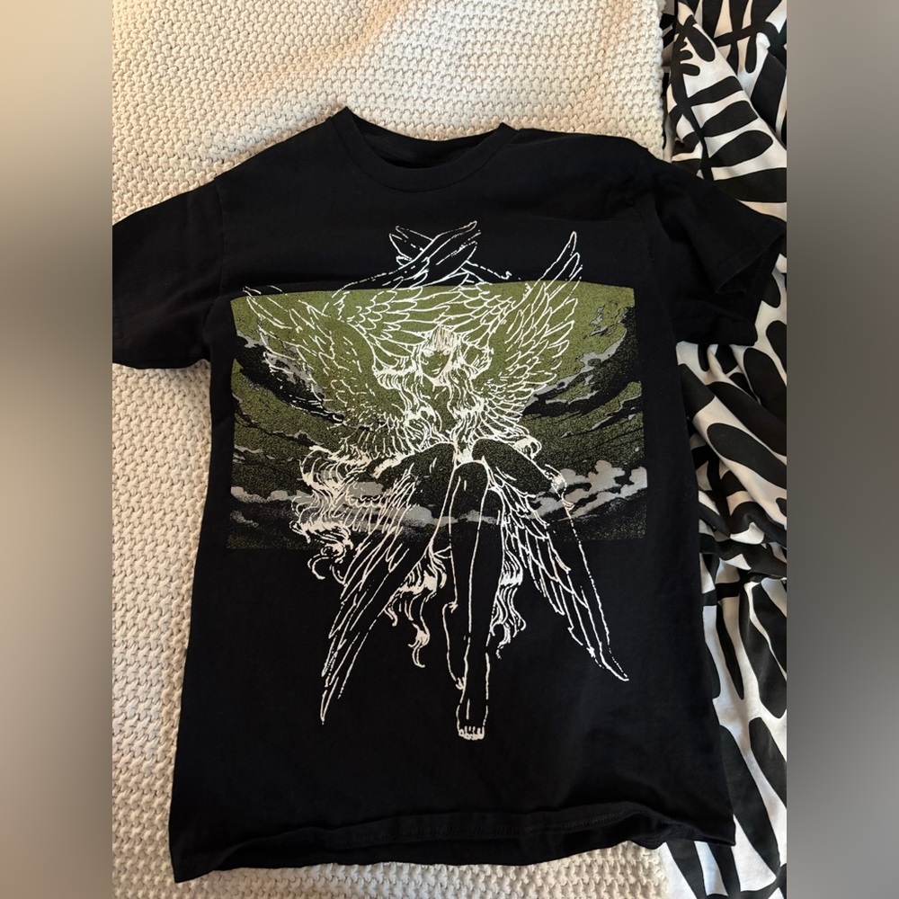 Valkyrae Angel Wings Black T-Shirt